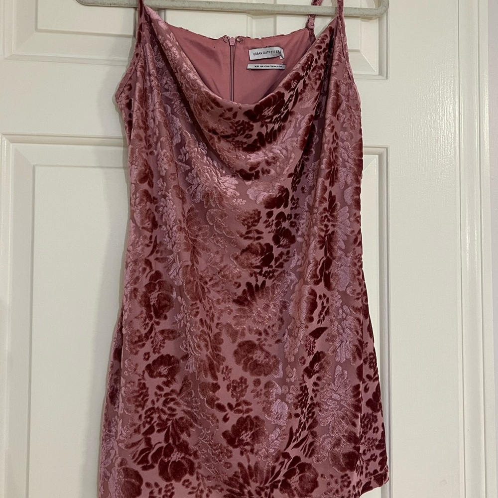Urban Outfitters Pink Velvet Dress